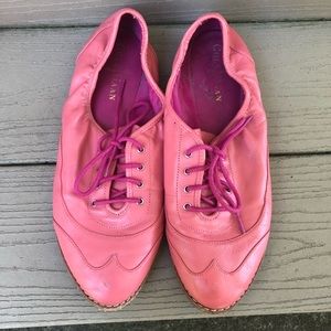 Pink Cole Haan ballet oxfords